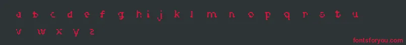 Fonte MedullaRegular – fontes vermelhas em um fundo preto