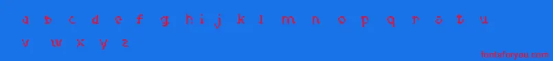 MedullaRegular Font – Red Fonts on Blue Background