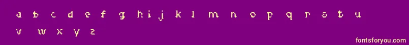 fuente MedullaRegular – Fuentes Amarillas Sobre Fondo Morado