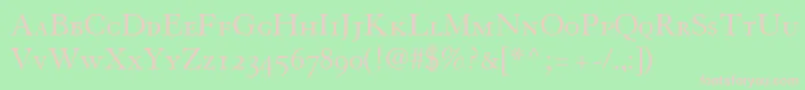 TiascoOldstyleSsiSmallCaps Font – Pink Fonts on Green Background