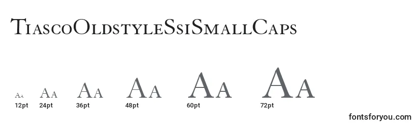 Größen der Schriftart TiascoOldstyleSsiSmallCaps