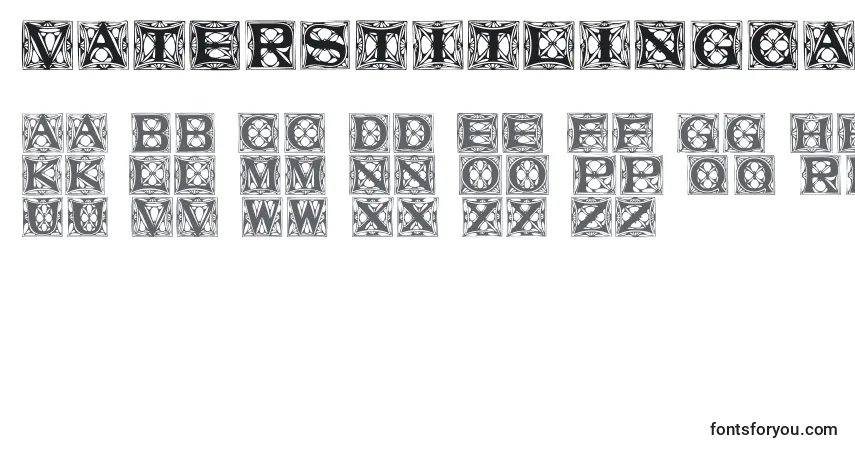 Vaterstitlingcaps-fontti – aakkoset, numerot, erikoismerkit