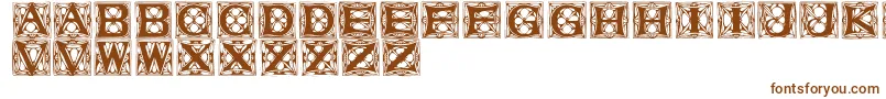 Czcionka Vaterstitlingcaps – brązowe czcionki na białym tle