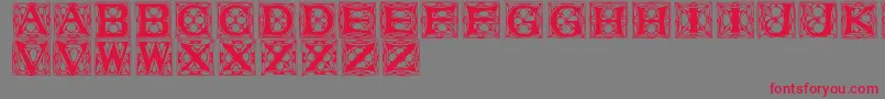Vaterstitlingcaps Font – Red Fonts on Gray Background
