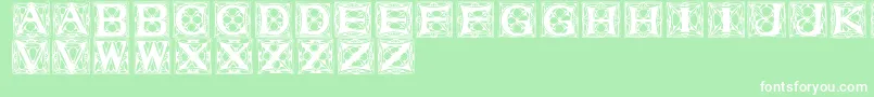 Vaterstitlingcaps Font – White Fonts on Green Background