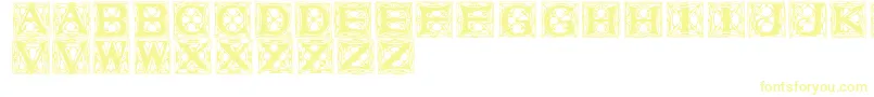 Vaterstitlingcaps-Schriftart – Gelbe Schriften
