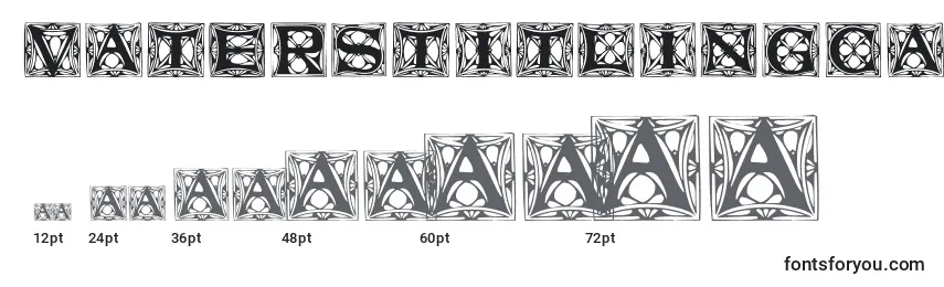 Размеры шрифта Vaterstitlingcaps