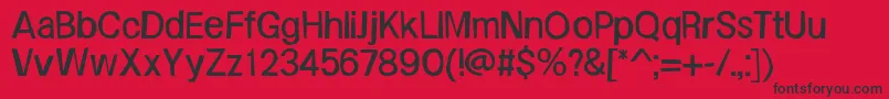 FrailSansregular Font – Black Fonts on Red Background