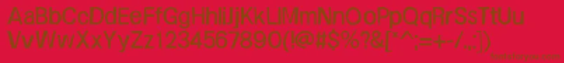 FrailSansregular Font – Brown Fonts on Red Background