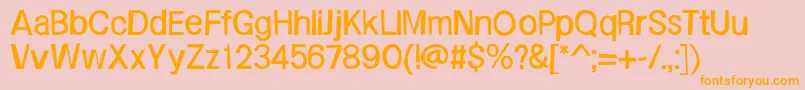 FrailSansregular Font – Orange Fonts on Pink Background