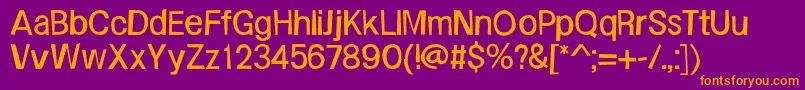 FrailSansregular Font – Orange Fonts on Purple Background