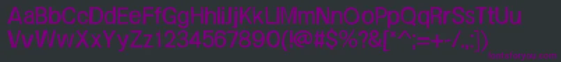 FrailSansregular Font – Purple Fonts on Black Background