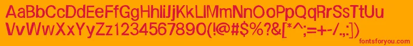 FrailSansregular Font – Red Fonts on Orange Background