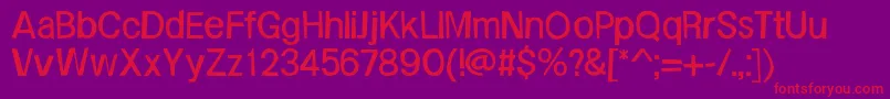 FrailSansregular Font – Red Fonts on Purple Background