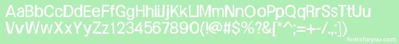 FrailSansregular Font – White Fonts on Green Background