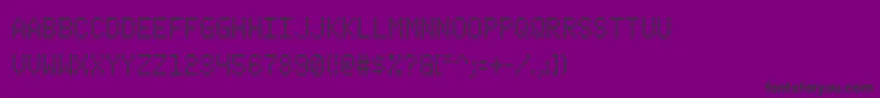 Straphanger-Schriftart – Schwarze Schriften auf violettem Hintergrund
