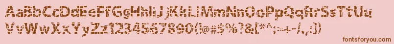 Gridshift Font – Brown Fonts on Pink Background