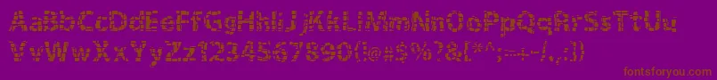 Gridshift Font – Brown Fonts on Purple Background