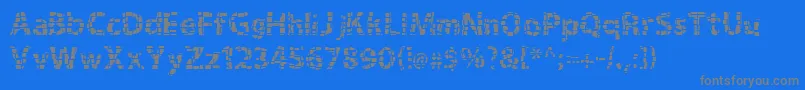 Gridshift Font – Gray Fonts on Blue Background