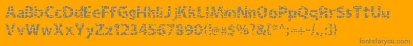 Gridshift-Schriftart – Graue Schriften auf orangefarbenem Hintergrund