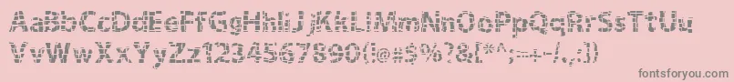 Weitere Informationen zur Gridshift-Schriftart Gridshift-Schriftart – Graue Schriften auf rosa Hintergrund