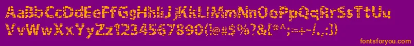 Gridshift Font – Orange Fonts on Purple Background