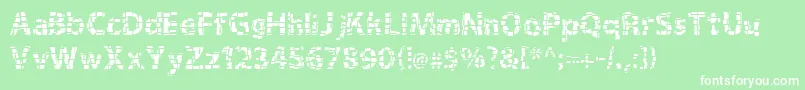 Gridshift Font – White Fonts on Green Background