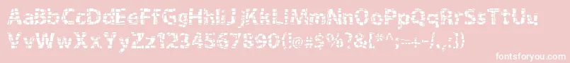 Gridshift Font – White Fonts on Pink Background