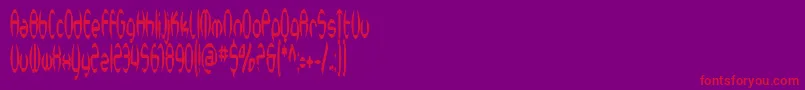 SfSynthonicPopCondensed Font – Red Fonts on Purple Background