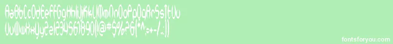 SfSynthonicPopCondensed Font – White Fonts on Green Background