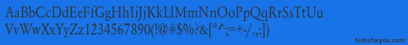 YearlindNormalThin Font – Black Fonts on Blue Background