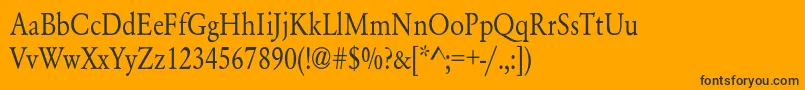 YearlindNormalThin Font – Black Fonts on Orange Background