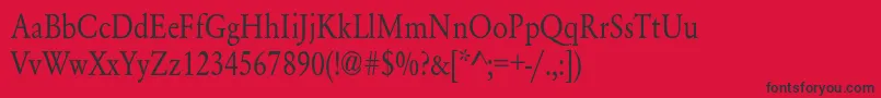 フォントYearlindNormalThin – 赤い背景に黒い文字