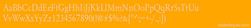 YearlindNormalThin Font – Pink Fonts on Orange Background