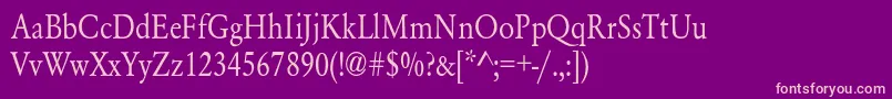 YearlindNormalThin Font – Pink Fonts on Purple Background