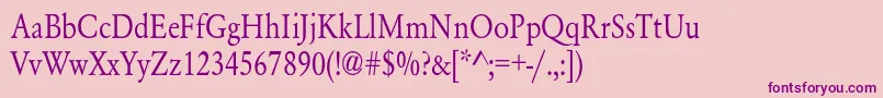 YearlindNormalThin Font – Purple Fonts on Pink Background