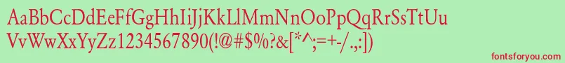 YearlindNormalThin Font – Red Fonts on Green Background