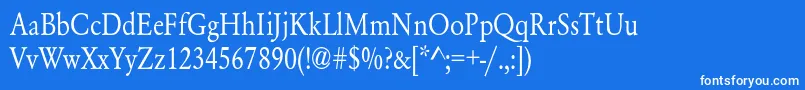 フォントYearlindNormalThin – 青い背景に白い文字