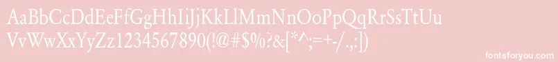 YearlindNormalThin Font – White Fonts on Pink Background