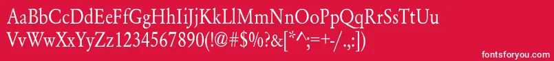 YearlindNormalThin Font – White Fonts on Red Background