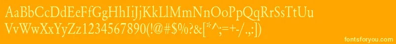 YearlindNormalThin Font – Yellow Fonts on Orange Background