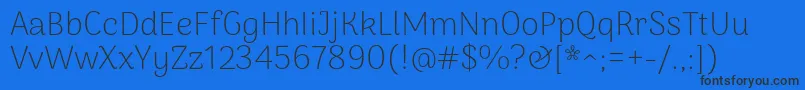 ArimakoshiExtraligth Font – Black Fonts on Blue Background