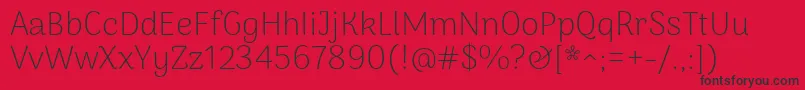 ArimakoshiExtraligth Font – Black Fonts on Red Background