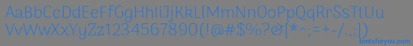 ArimakoshiExtraligth Font – Blue Fonts on Gray Background