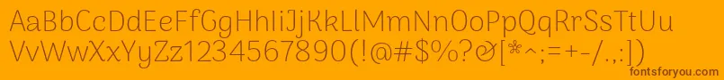 ArimakoshiExtraligth Font – Brown Fonts on Orange Background