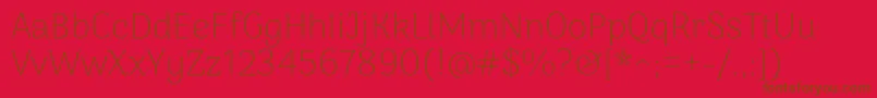 ArimakoshiExtraligth Font – Brown Fonts on Red Background