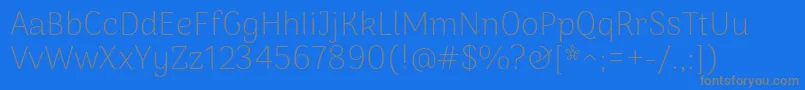 ArimakoshiExtraligth Font – Gray Fonts on Blue Background