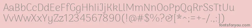 ArimakoshiExtraligth Font – Gray Fonts on Pink Background