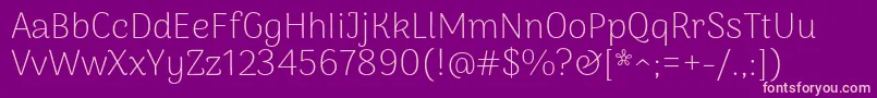 ArimakoshiExtraligth Font – Pink Fonts on Purple Background