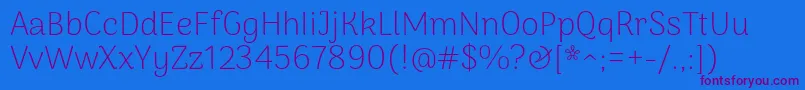 ArimakoshiExtraligth Font – Purple Fonts on Blue Background